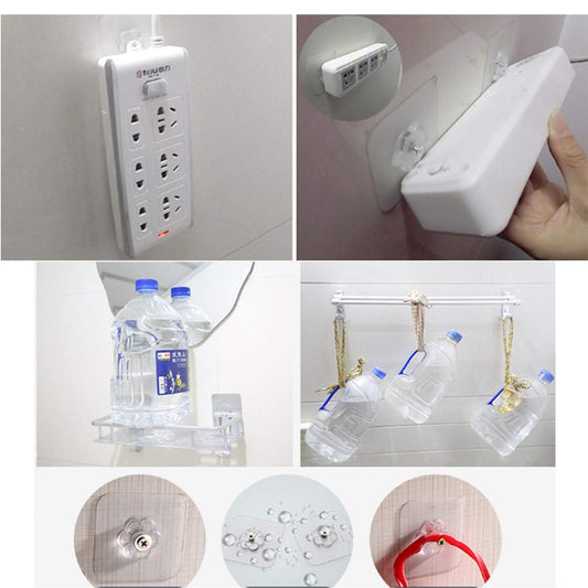 Self Adhesive Hooks Sticker Screw Nut And Bolt Type (4 Pcs Set)