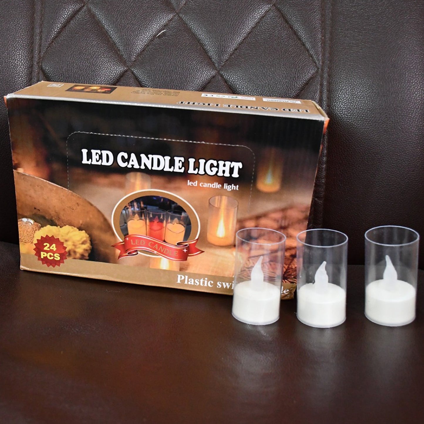 LED Candles with Plastic Covers