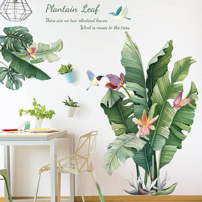 Large Plantain Leaf Wall Sticker 