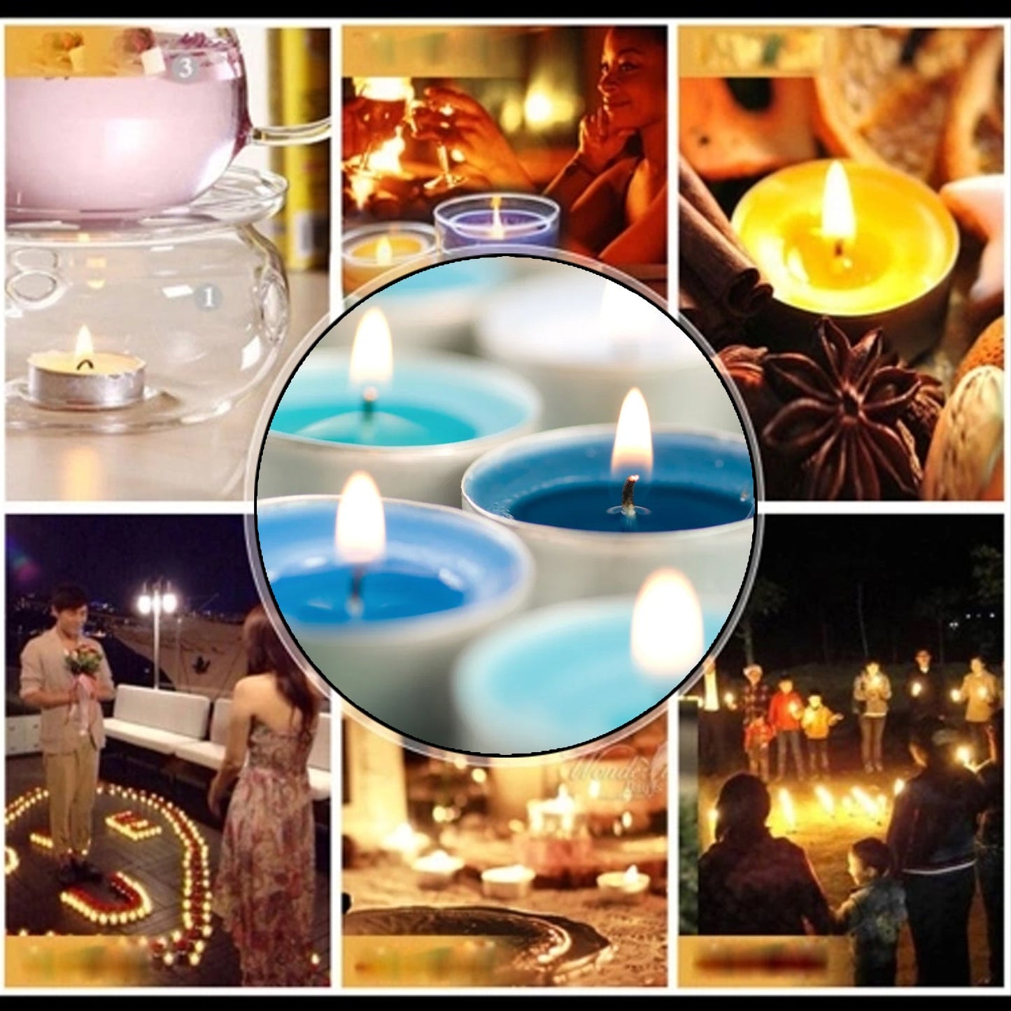 Multicolor Tea Light Candles - (20 Pc)