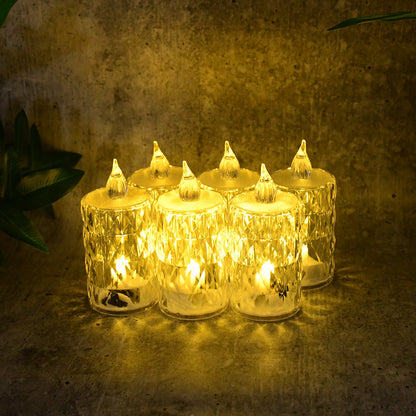 Flameless LED Crystal Candle Set