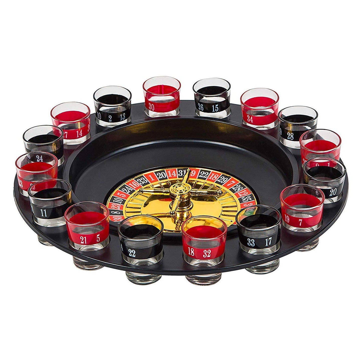 Casino Style Roulette Drinking Game Set