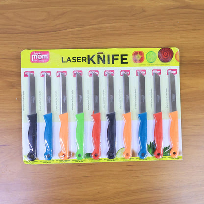 Supermom Stainless Steel Kitchen Laser Knife (10 Pc / Set)
