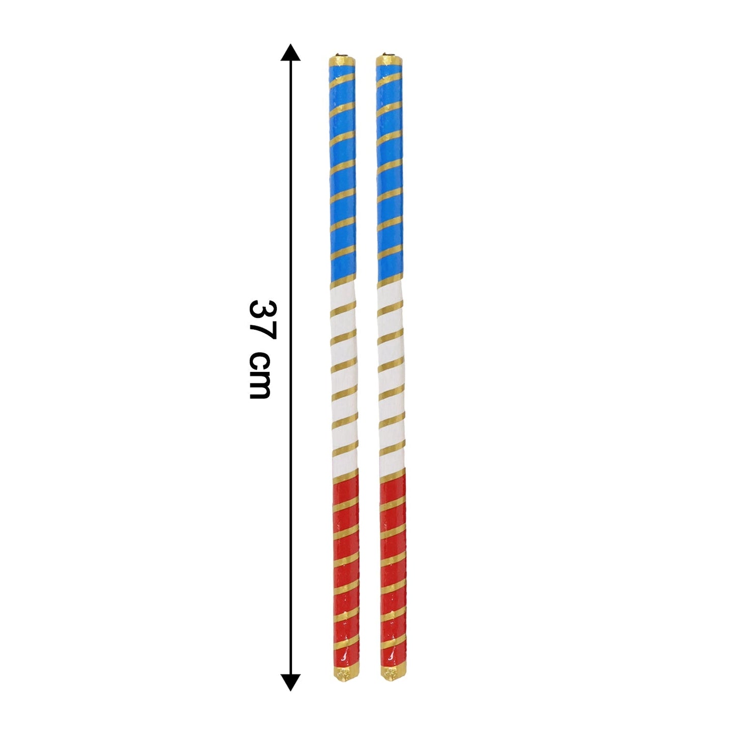 Traditional Decorative Dandiya Sticks Pair for Navratri, Garba (2 Pc)