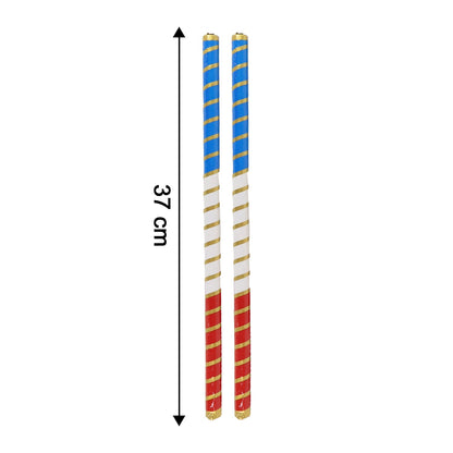 Traditional Decorative Dandiya Sticks Pair for Navratri, Garba (2 Pc)