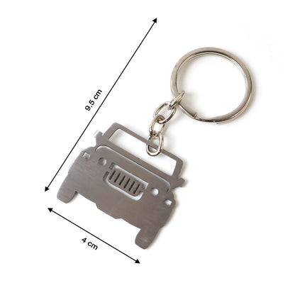 Stylish Metal Jeep Shape Keychain (1 Pc)