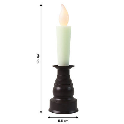 Premium LED Flameless Candle with Holder (1 Pc)