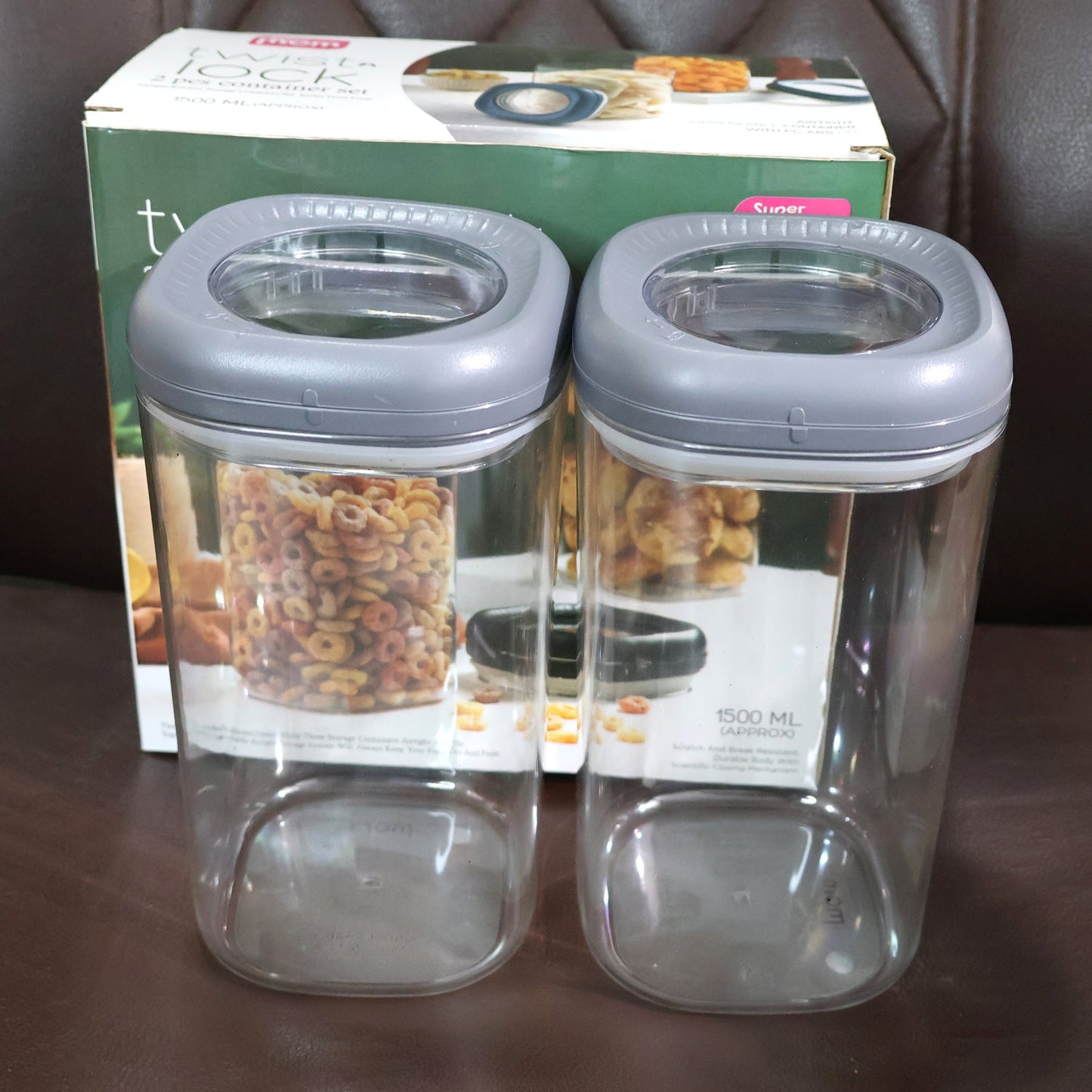 Supermom Airtight Kitchen Storage Containers – (2 Pc Set / 1500 ml)
