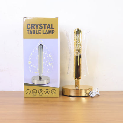 Luxury Crystal LED Double Shade Table Lamp (1 Pc)