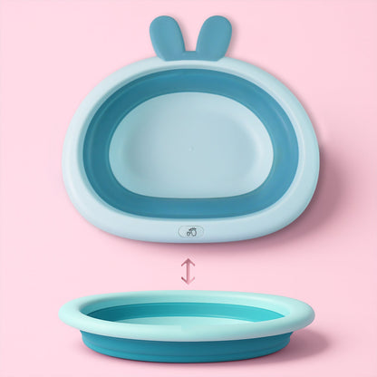 Foldable Multipurpose Collapsible Basin with Bunny Ear Handle