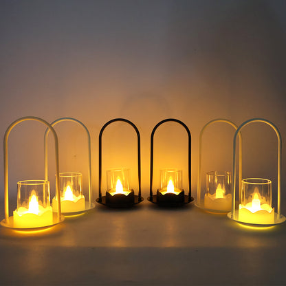 Decorative Wind Light Style Plastic Flameless Led Candles (6 Pc)