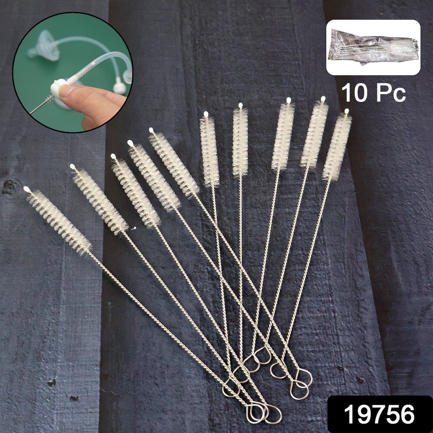 Straw & Bottle Cleaning Brush Set (10 Pc)