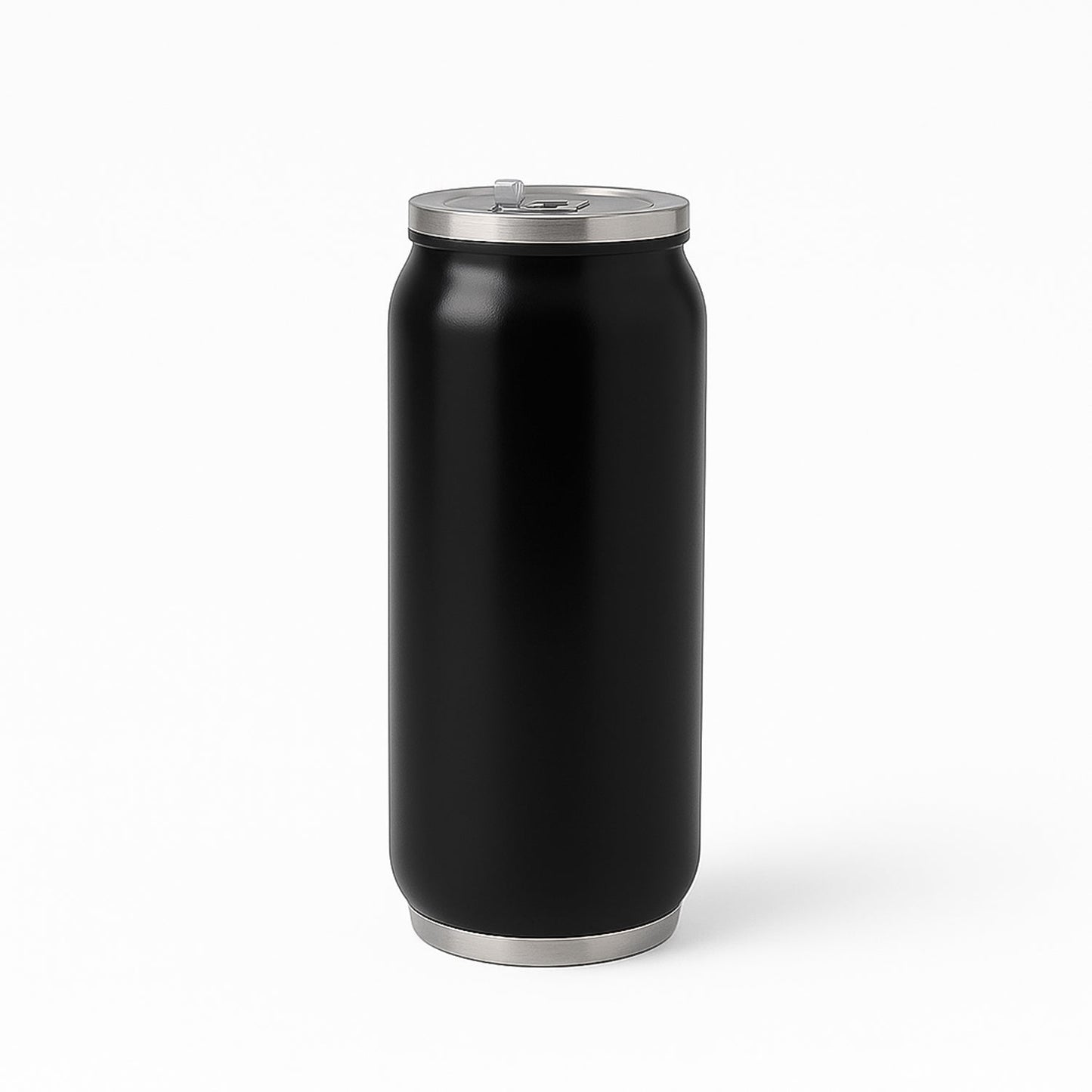 Stainless Steel Can-Shaped Vacuum Flask with Built-In Straw 500ml Approx, Tumbler (1 Pc)
