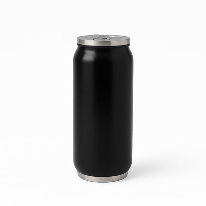 Stainless Steel Can-Shaped Vacuum Flask with Built-In Straw 500ml Approx, Tumbler (1 Pc)
