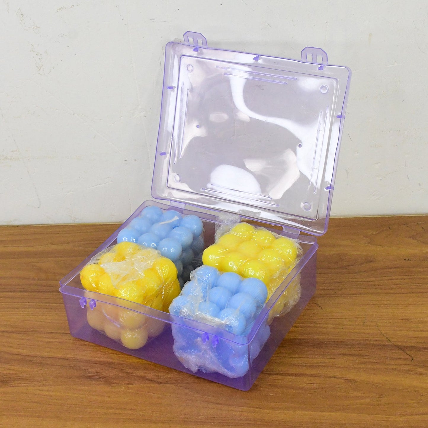 Colorful Cube Shaped Wax Candles (4 Pc)