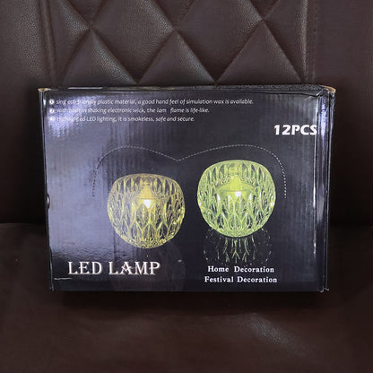 Set Of 12 Crystal Style Led Decorative Lamps  Candle