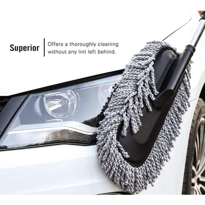Car Duster Long Retractable soft non-slip handle Multipurpose Microfiber Wash Brush Vehicle Interior And Exterior Cleaning Kit With For Car