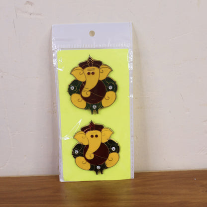 Decorative Lord Ganesha Wall Hanging Stickers (2 Pc)