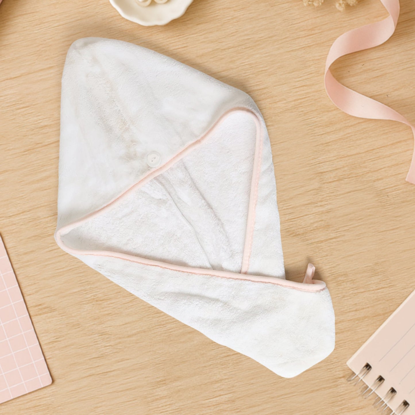 Soft Microfiber Hair Drying Towel Wrap  (1 Pc / Mix Design)