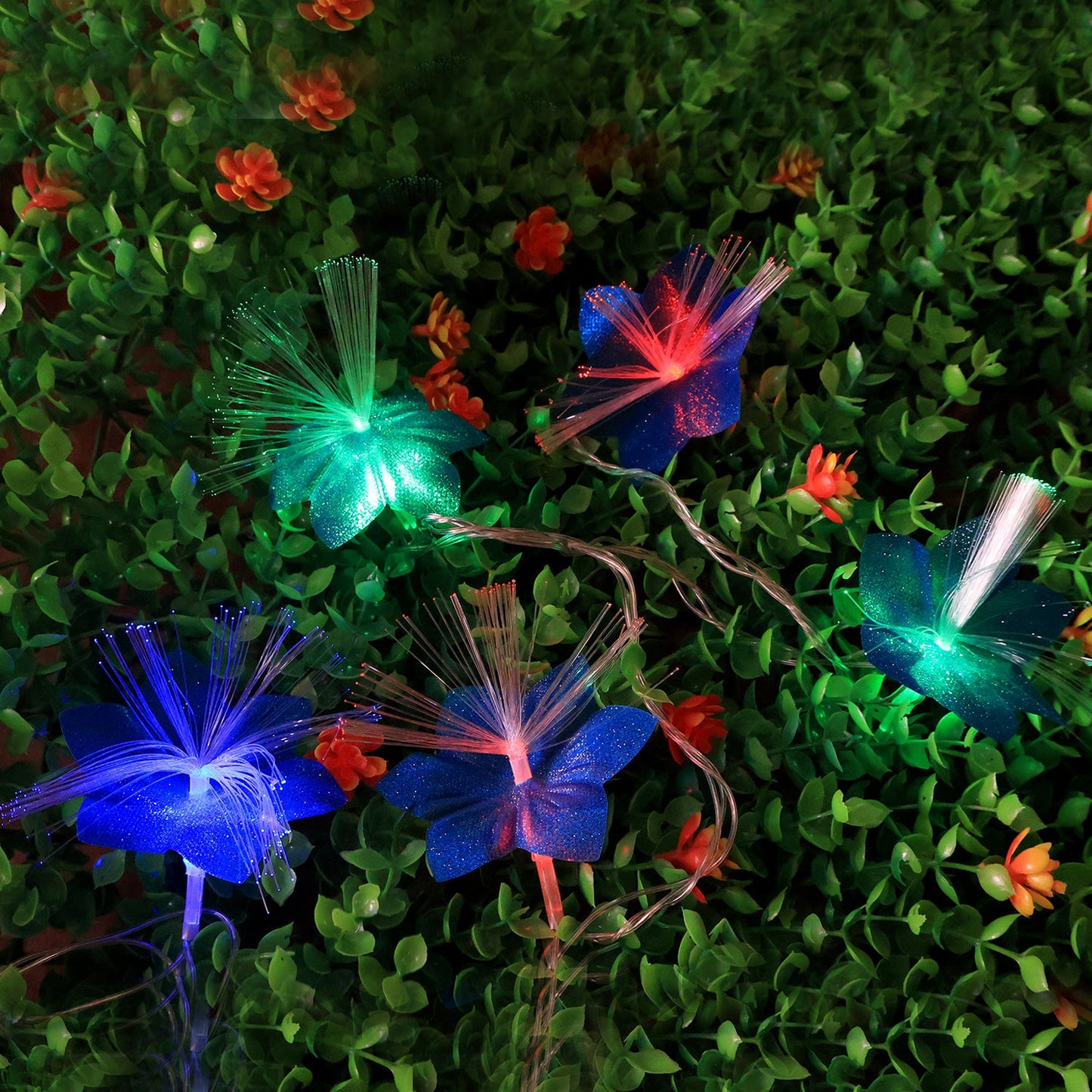 Colorful Decorative Fiber Flower LED String Lights