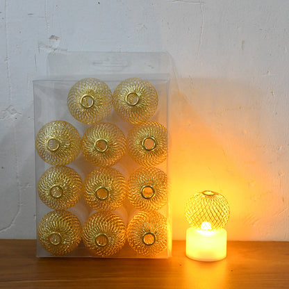 LED Ball Shaped Decorative Light with Mesh Cover (12 Pc / Set)