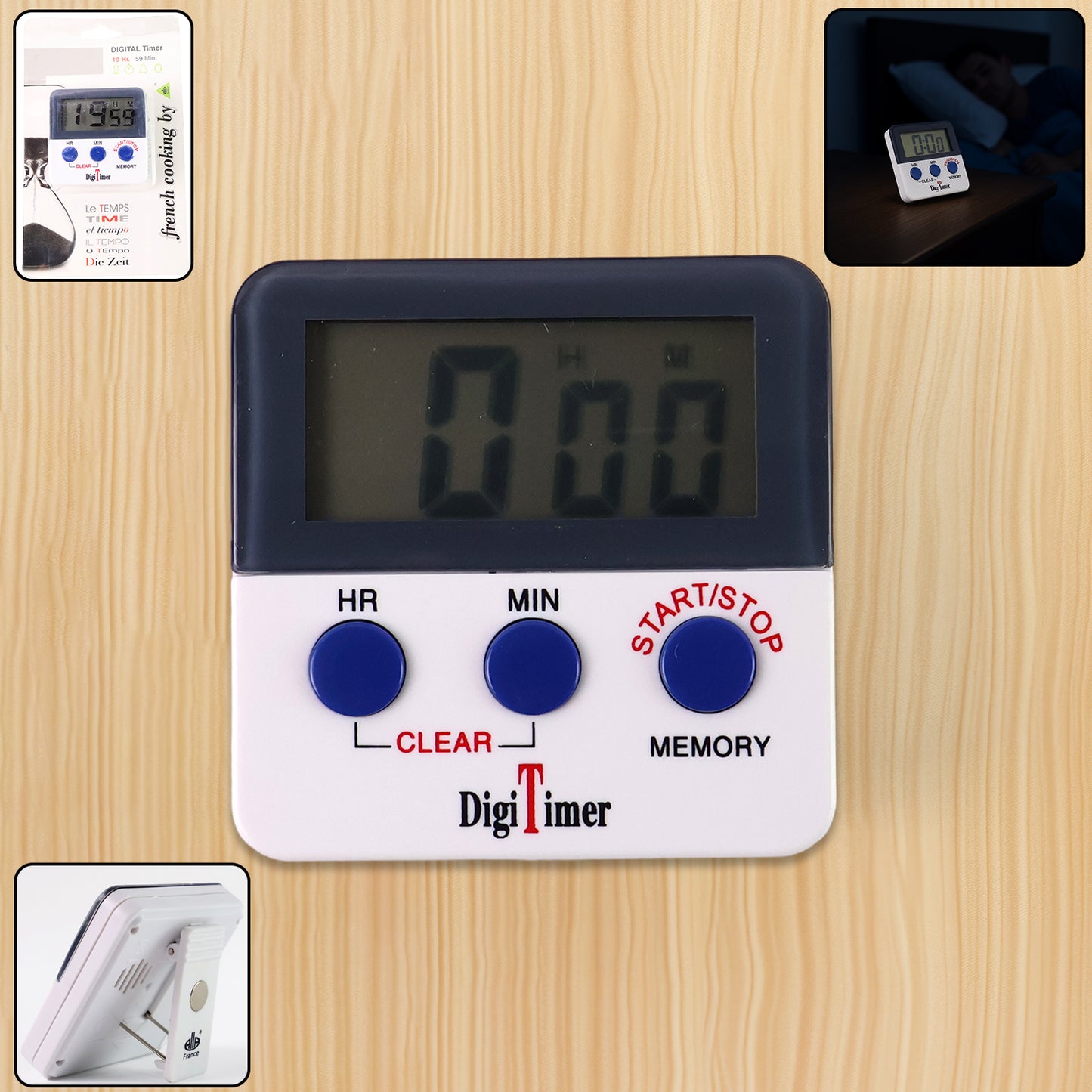 1523 Digital Kitchen Timer With Alarm  Stop Watch Timer For Kitchen  Kitchen Timer With Magnetic Stand Timer Clock For Study