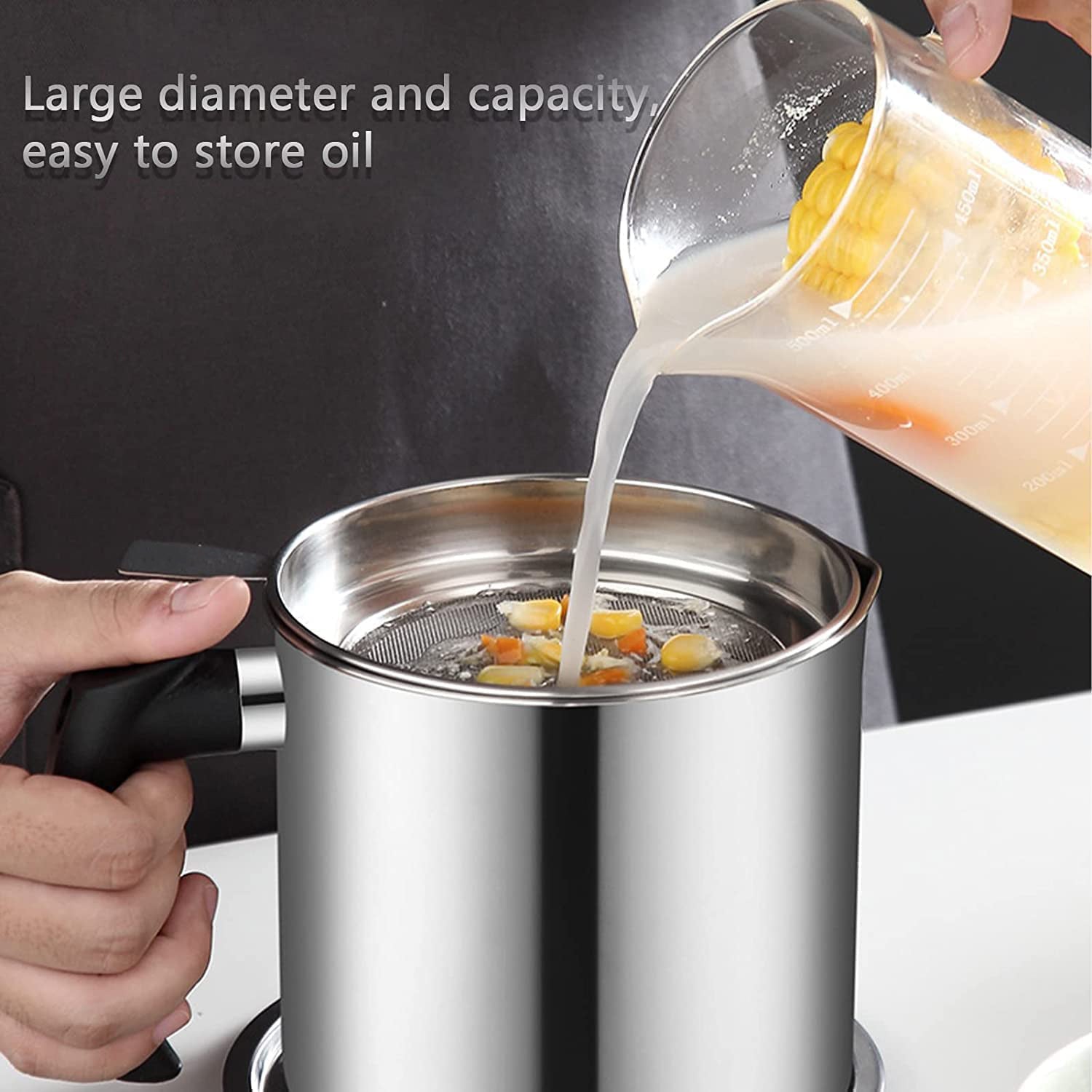 Frying Oil Reuse Strainer Pot