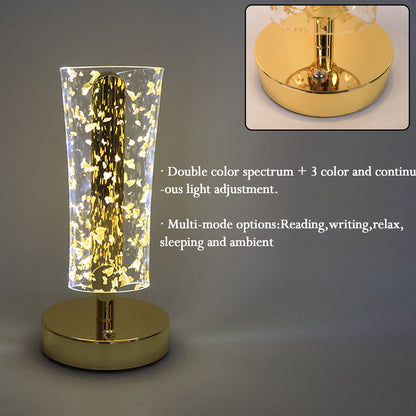 Luxury Golden Crystal Led Table Lamp (1 Pc)