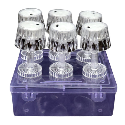 Battery Operated Decorative Led Mini Table Lamp (6 Pc  Set)