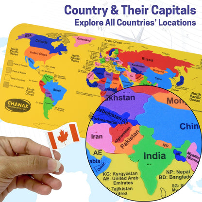 Aditi Mapster World Map EVA Foam Puzzle Set