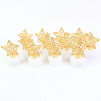 Set Of 12 Decorative Led Star Candles