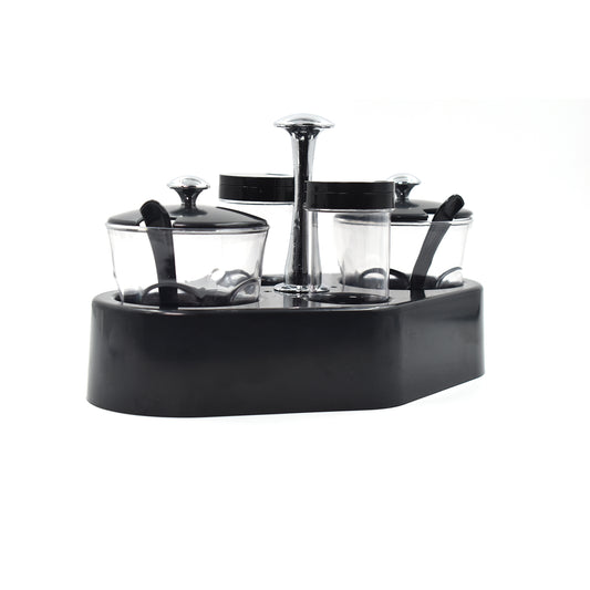 8122 Ganesh Rendy Condiment Set For Kitchen Transparent Jar For Easy To Access Spice 1 Piece Spice Set  (Plastic)