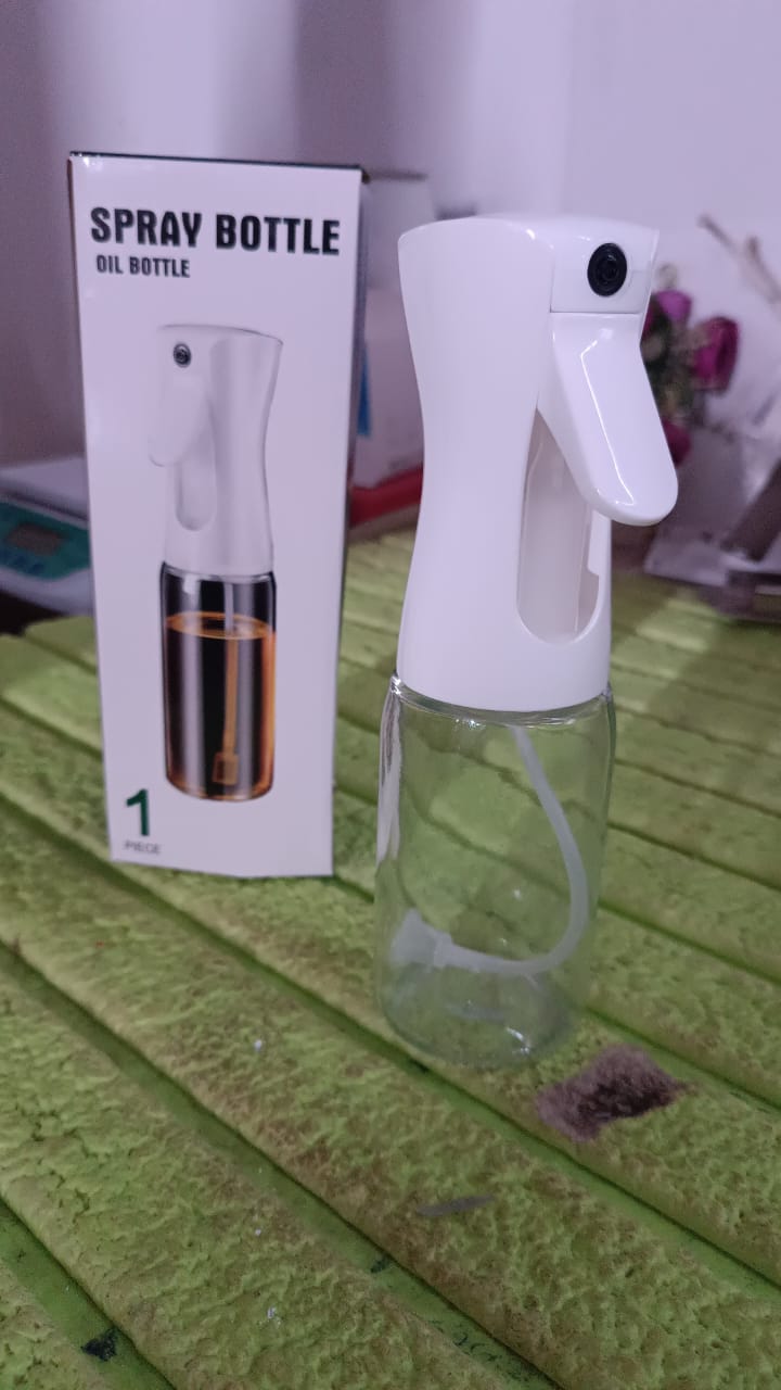 Glass Oil Dispenser Bottle Spray (1 Pc  200 Ml Approx)