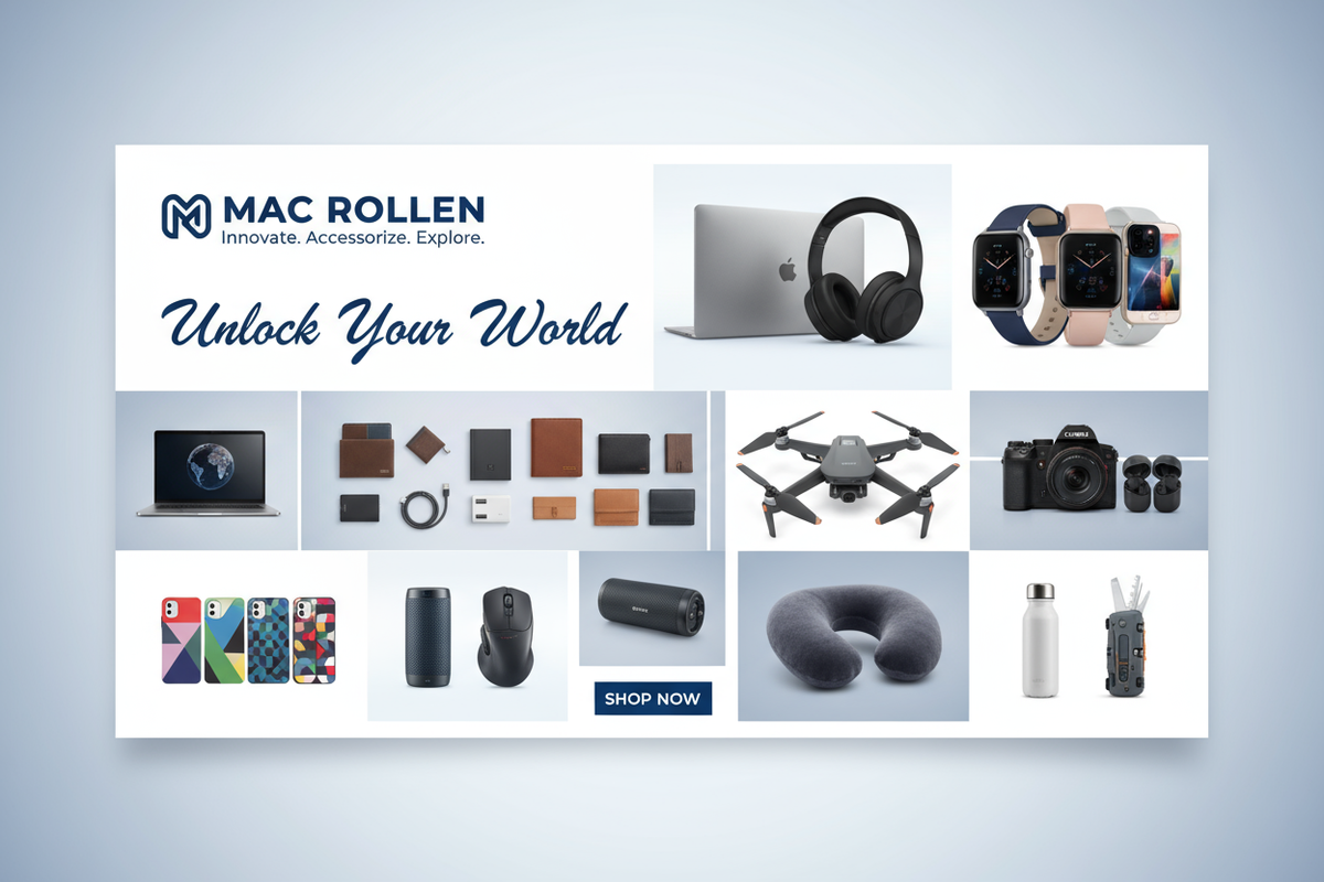 CREATE A BANNER OF ALL PRODUCT IN MAC ROLLEN STORE 