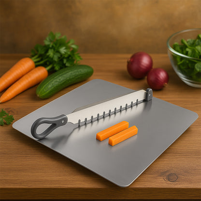 Supermom Stainless Steel Multifunctional Cut  Chop Vegetable Slicer Tool (1 Pc)