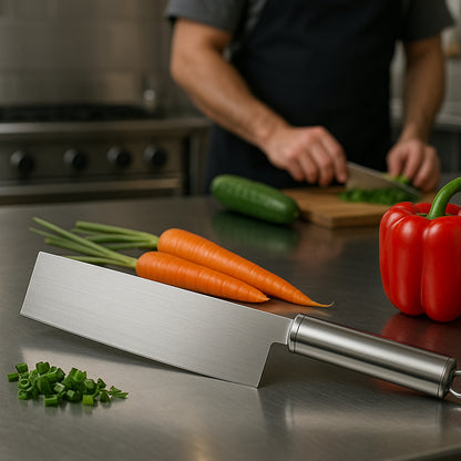 Professional-grade Stainless Steel Vegetable Cleaver Knife 1 Pc