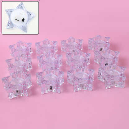Set Of 12 Led Crystal-effect Flameless Smokeless Candles