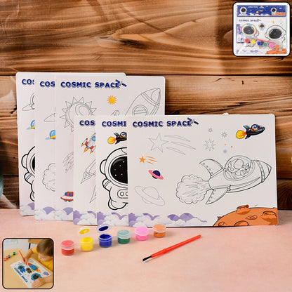 Cosmic Space Theme Kids Painting and Coloring Kit