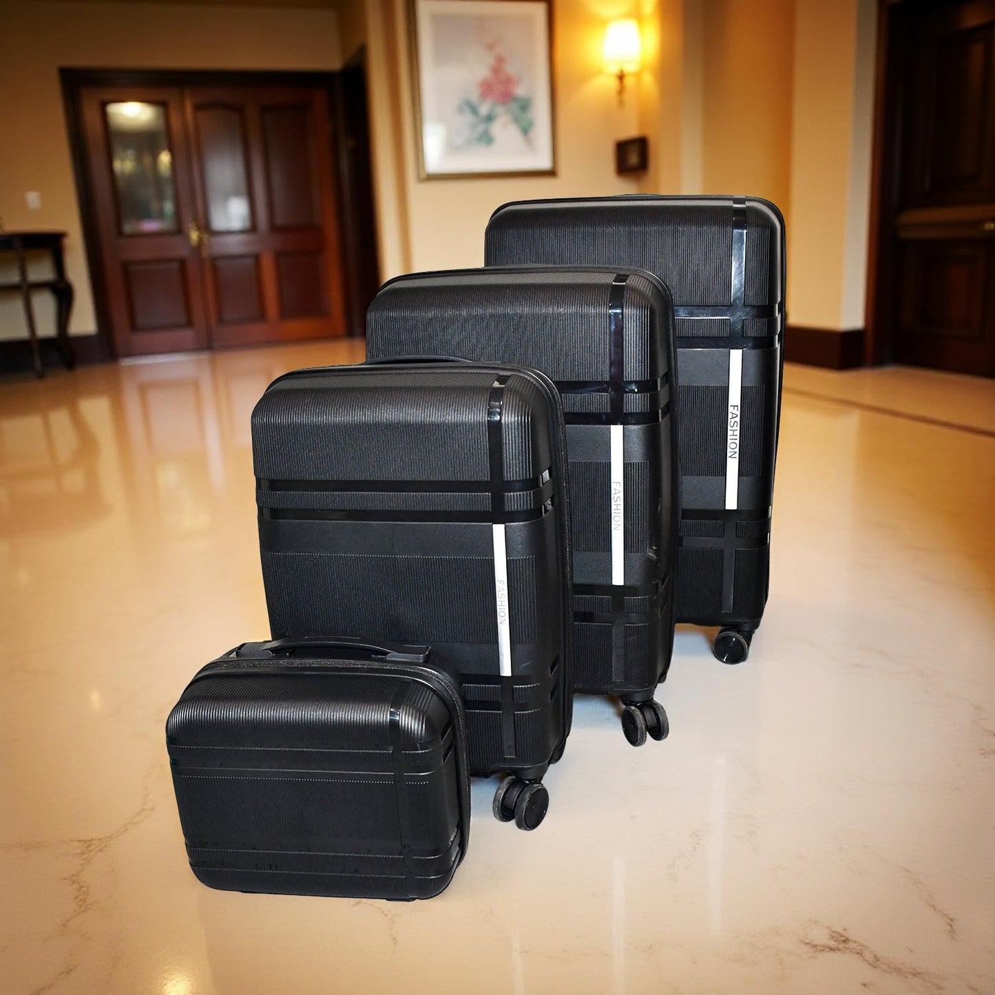 Mix Color Hard-Shell Luggage Trolley