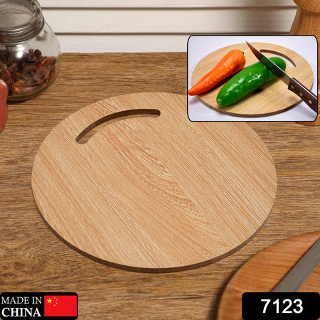 7123 Wooden Round Chopping Board  For Chopping Fruit  Vegetable