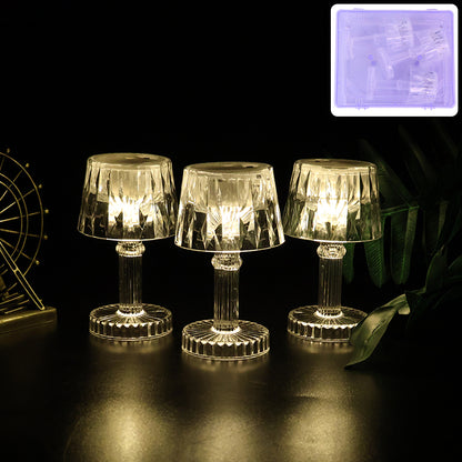 Battery Operated Decorative Led Mini Table Lamp (3 Pc  Set)