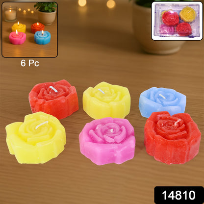 Rose Shaped Wax Candle Set