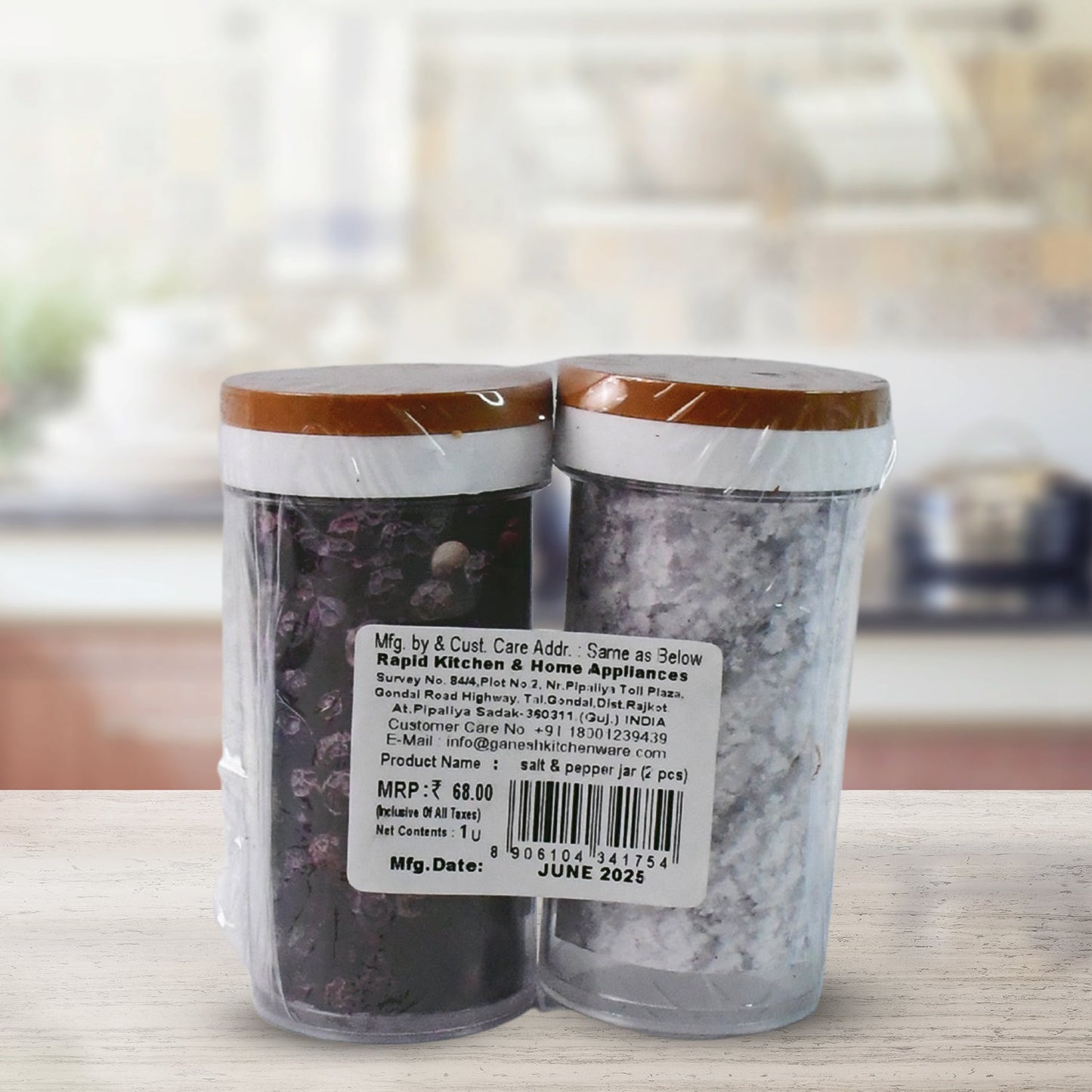 Ganesh Airtight Transparent Kitchen Storage Container Jar Set (2 Pc)