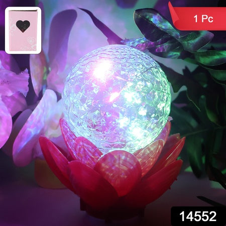 Crystal Ball Lotus Led Decorative Light (1 Pc)